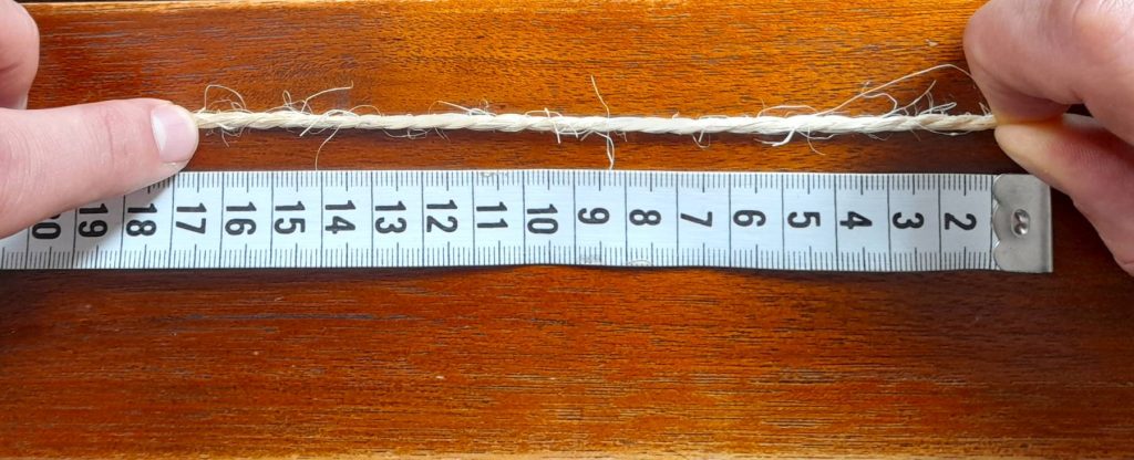 string and ruler measurement example