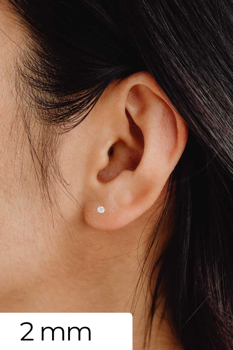 stud earring 2 mm