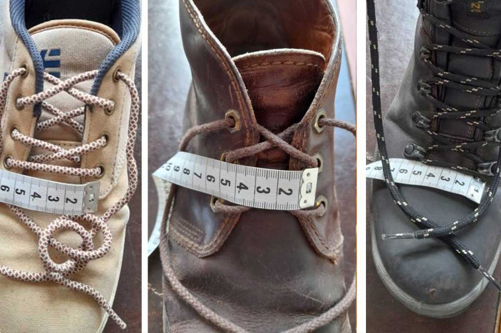 shoelace size length chart cm inches how to measure