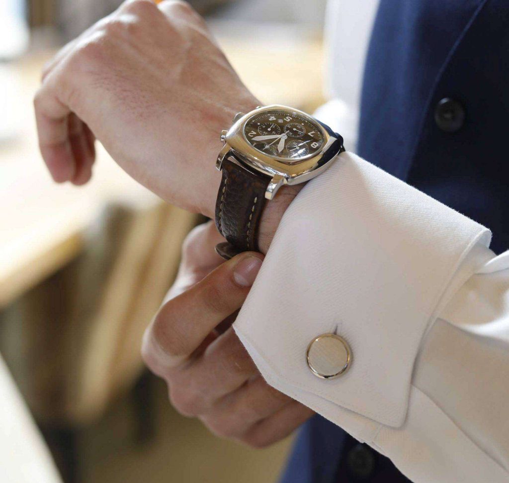 cufflinks and watch